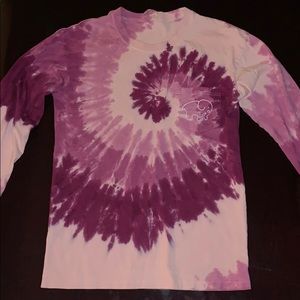 ivory ella pink tye dye long sleeve shirt